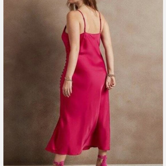 Banana Republic Green Midi Slip Dress in size 16 - Picture 11 of 12